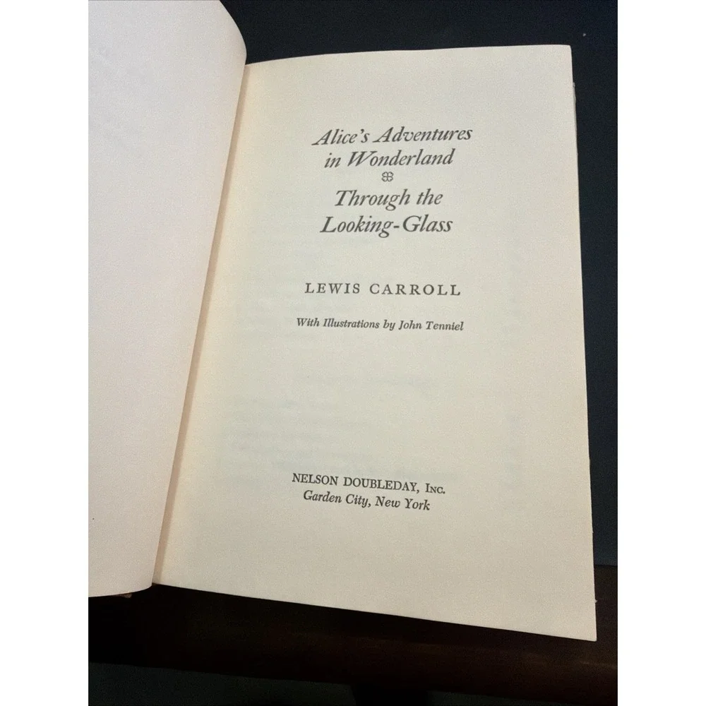 Alices Adventures in Wonderland & Through Looking Glass Hardcover w Dust Jacket!